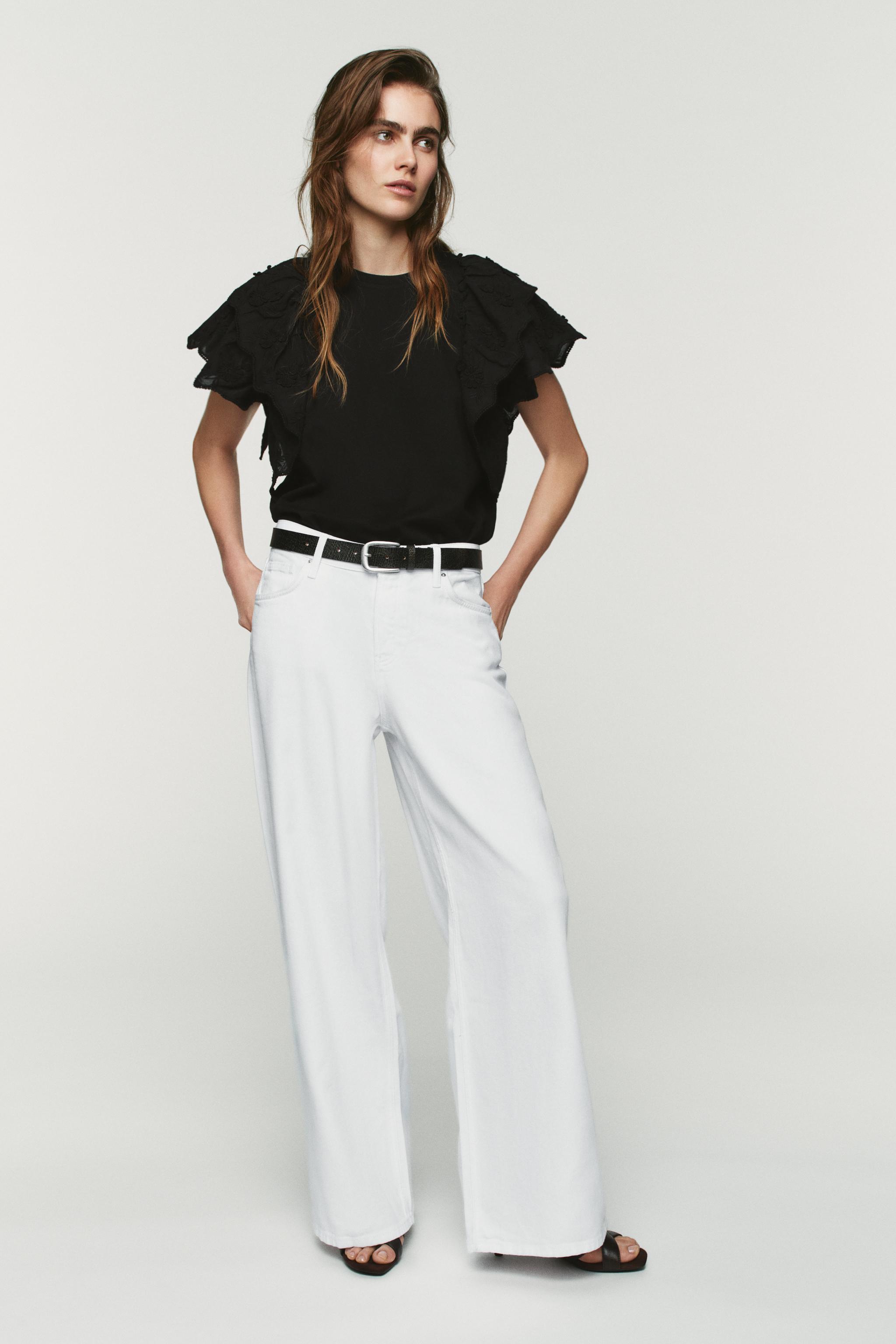 SHORT SLEEVE RUFFLE T-SHIRT
